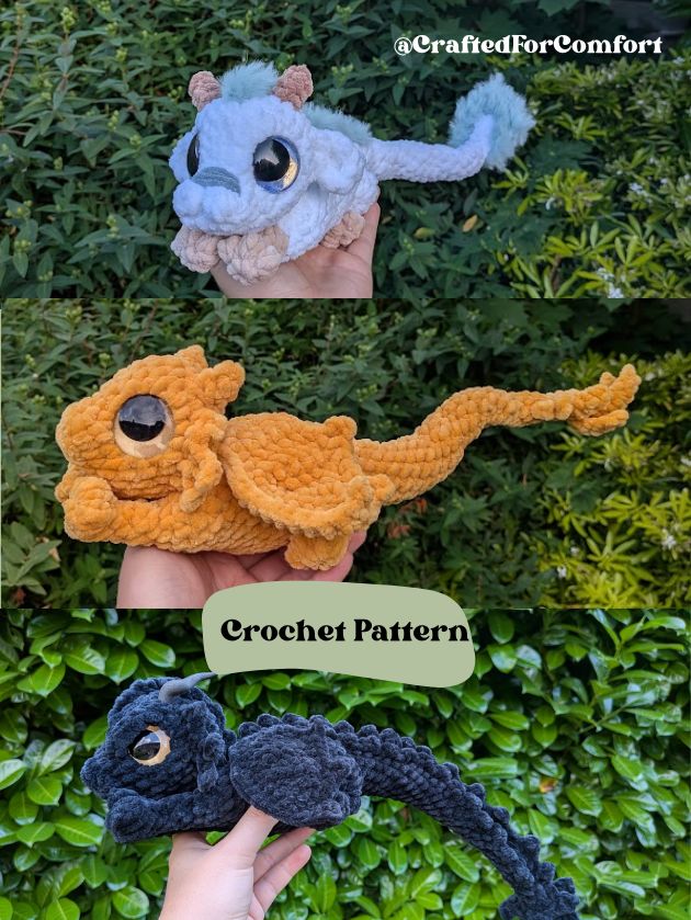 Dragon Crochet Pattern - Mix and match pattern