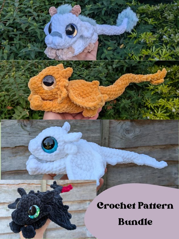 Dragon Crochet Pattern - Mix and match pattern