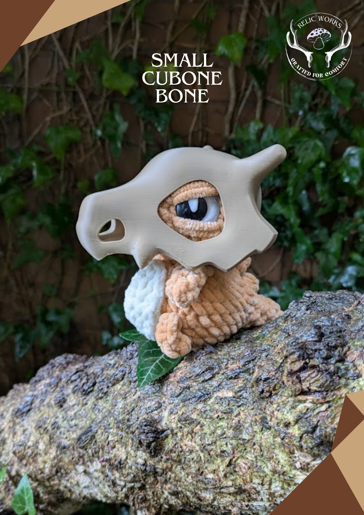 Pattern & Mixed media kit - 3D printed skull & bone and digital crochet pattern