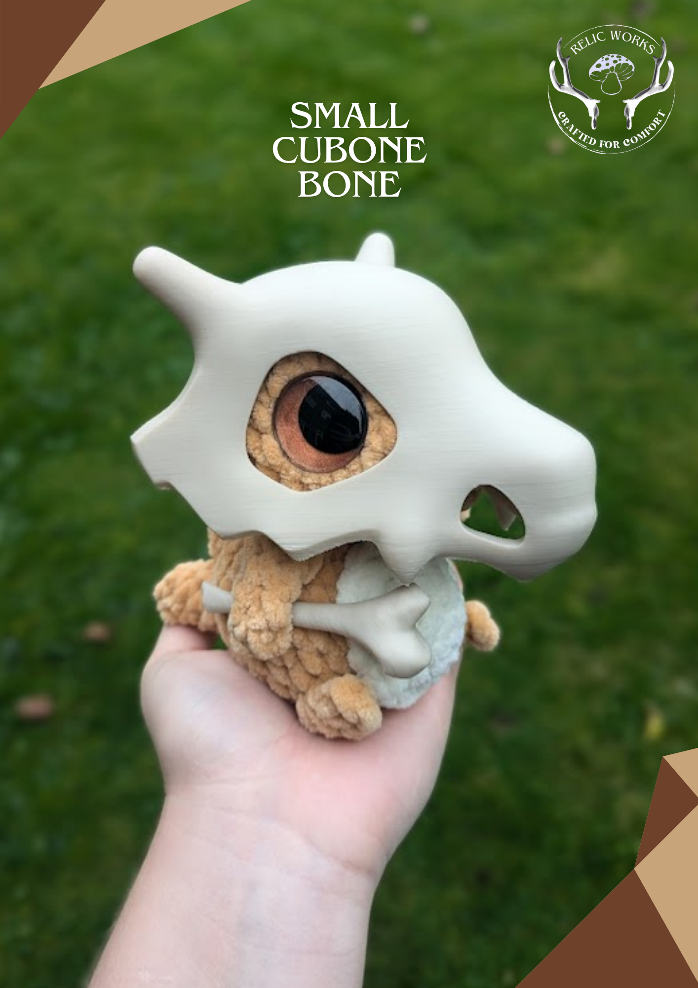 Pattern & Mixed media kit - 3D printed skull & bone and digital crochet pattern