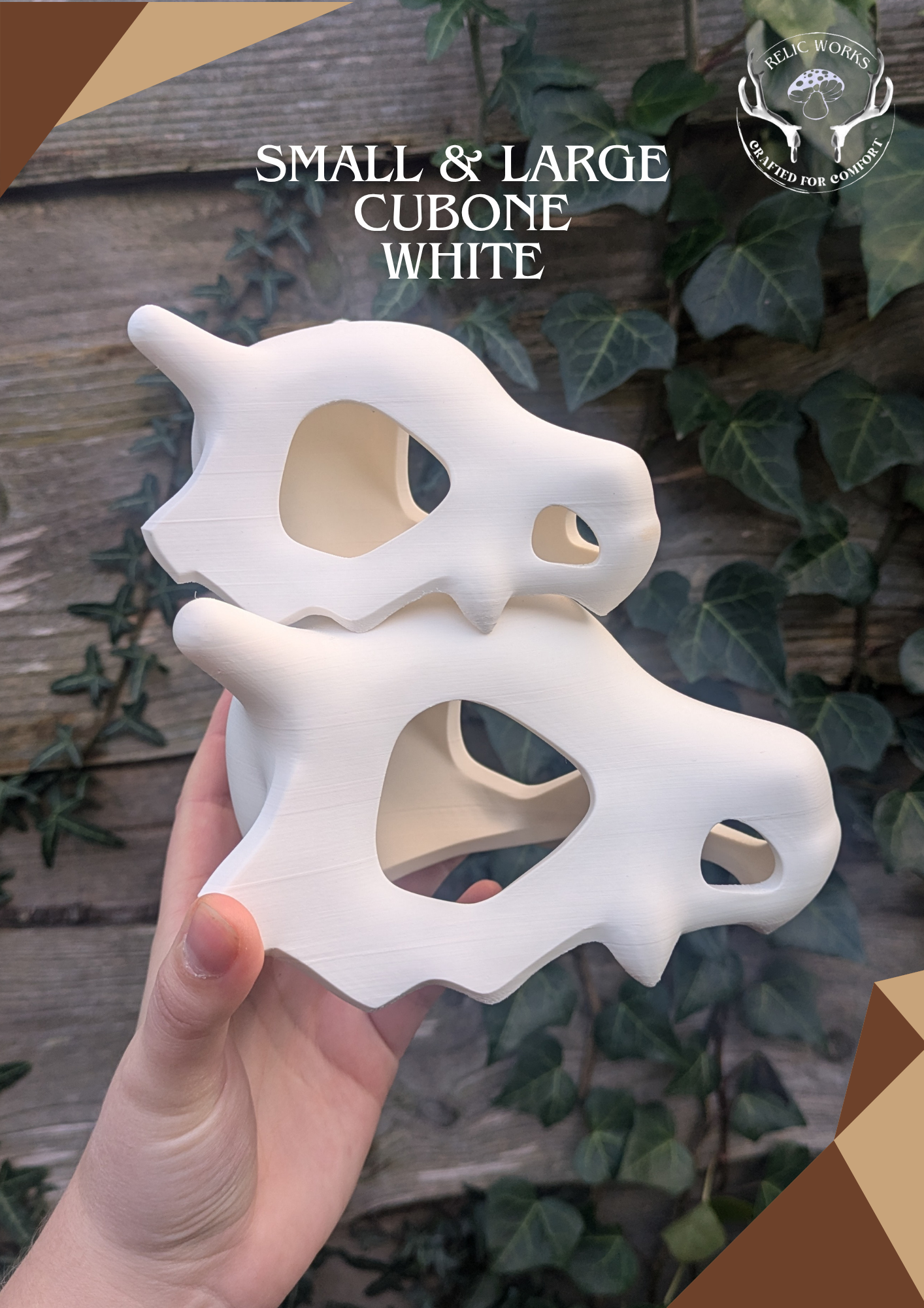 Pattern & Mixed media kit - 3D printed skull & bone and digital crochet pattern