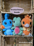 Gen 3 Starter Bundle - Water Axolotl, Grass Lizard, Fire Bird