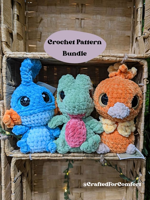 Gen 3 Starter Bundle - Water Axolotl, Grass Lizard, Fire Bird