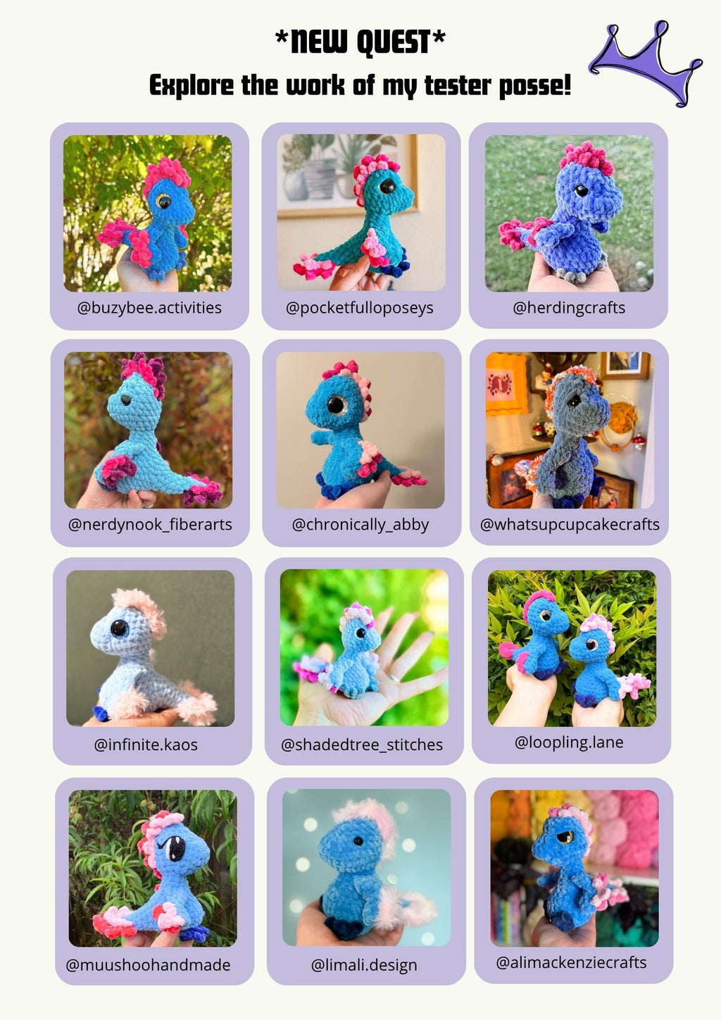 Mongo/ Appalled Dinosaur crochet pattern