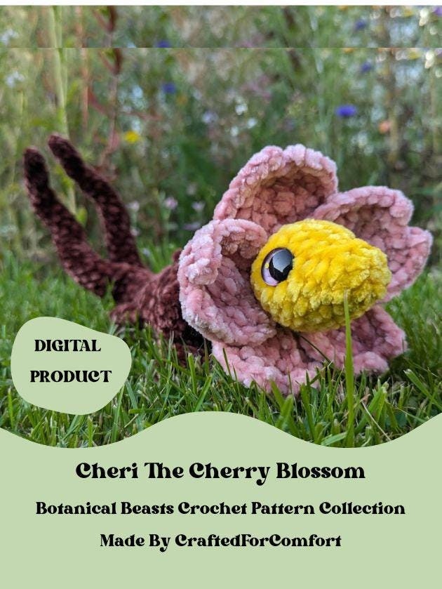 Cherry Blossom Dragon Crochet Pattern – Botanical Beasts