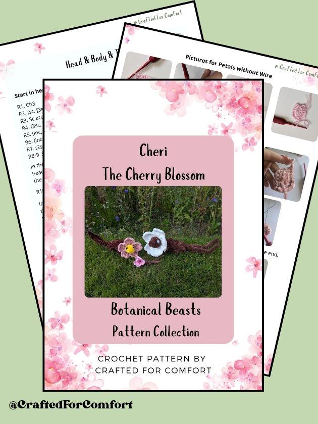 Cherry Blossom Dragon Crochet Pattern – Botanical Beasts