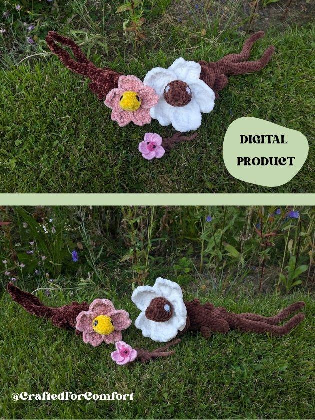 Cherry Blossom Dragon Crochet Pattern – Botanical Beasts
