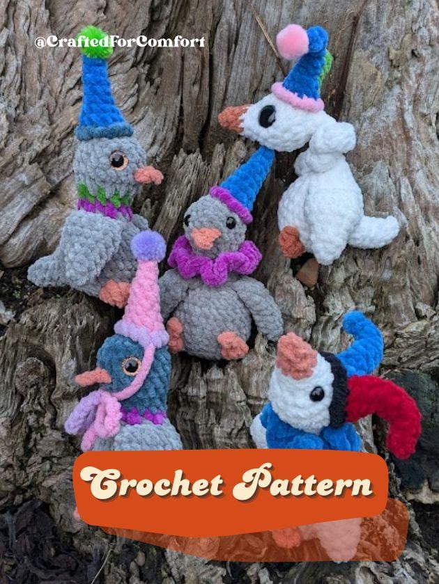 Silly Goose & Part Pigeon - 3-in-1 Crochet Pattern