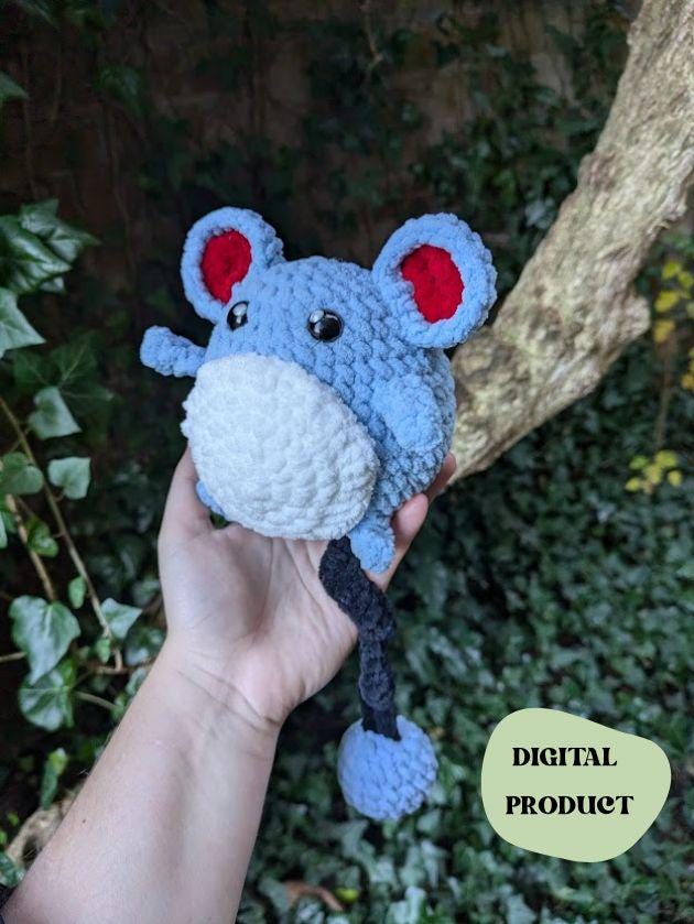 Water Mouse - Crochet Digital Pattern