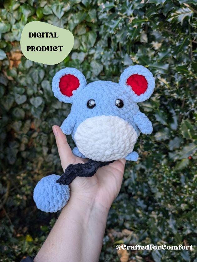 Water Mouse - Crochet Digital Pattern