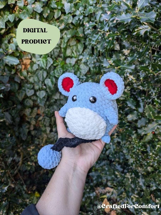 Water Mouse - Crochet Digital Pattern