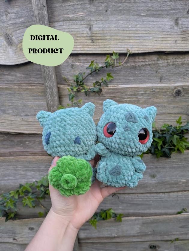 Grass Dinosaur  - Crochet Digital Pattern
