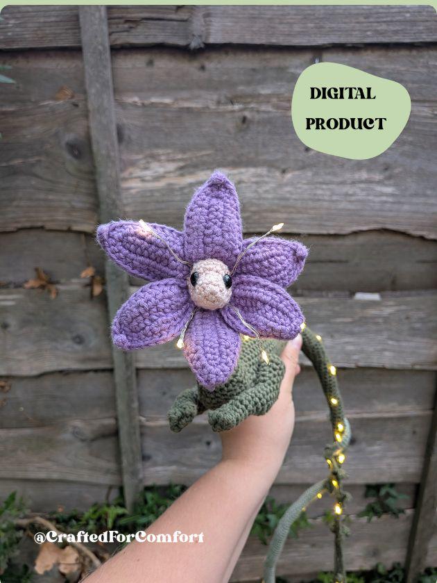 Luna the Lily Crochet Pattern - Amigurumi Flower Dragon (Digital Download)