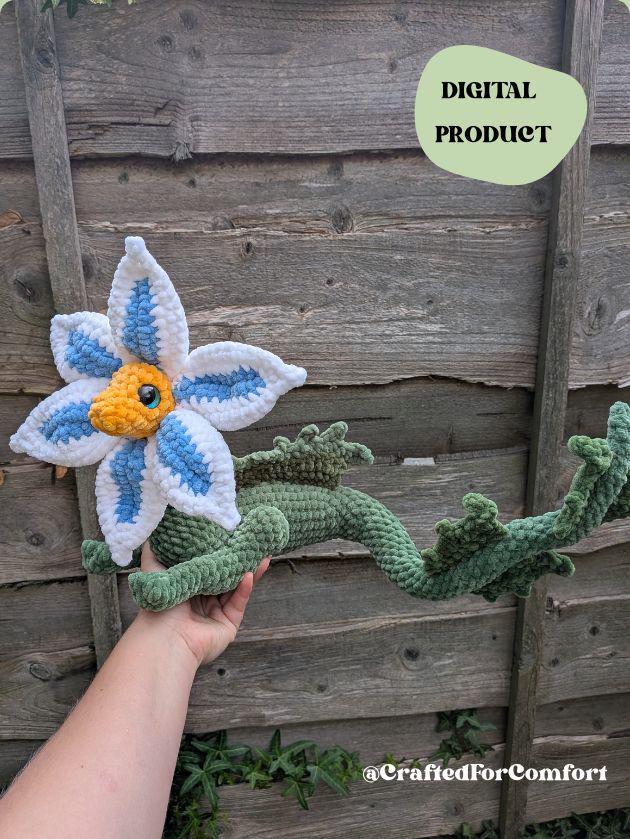 Luna the Lily Crochet Pattern - Amigurumi Flower Dragon (Digital Download)