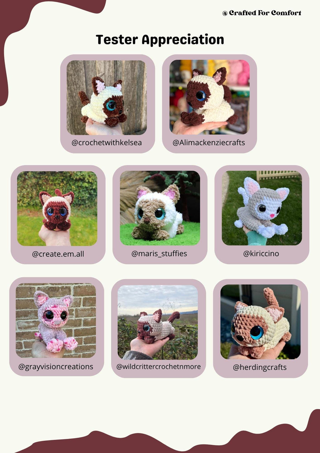 Siamese Cat - Crochet Digital Pattern