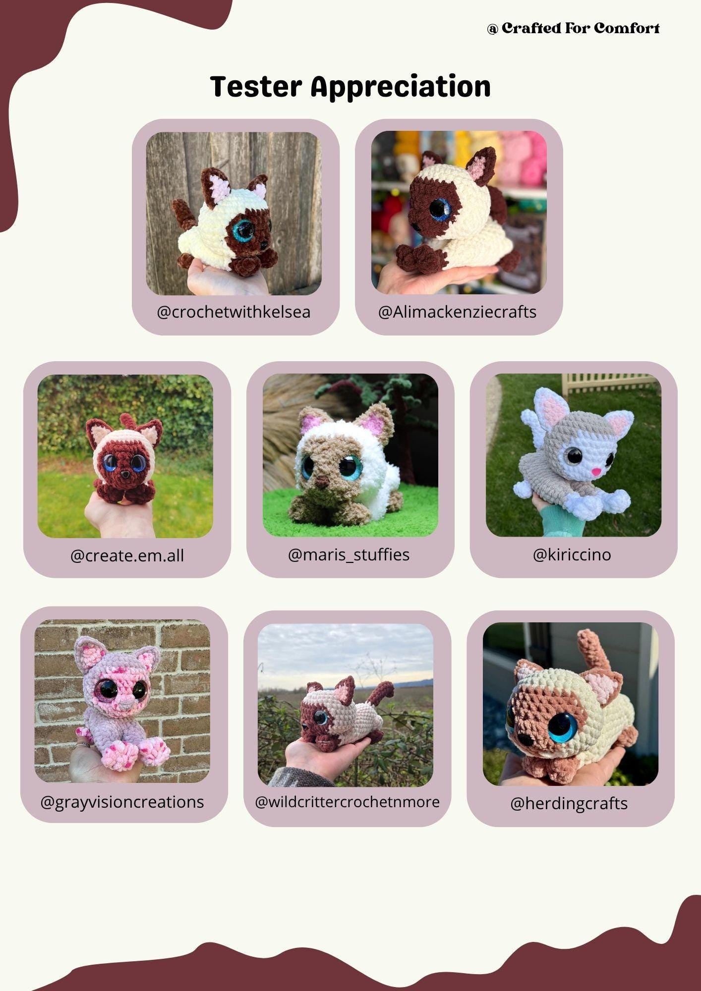 Siamese Cat - Crochet Digital Pattern